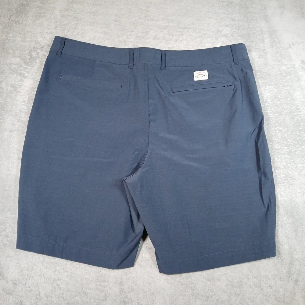 Faherty All Day Shorts Mens 40 Blue Solid Hybrid Performance Stretch